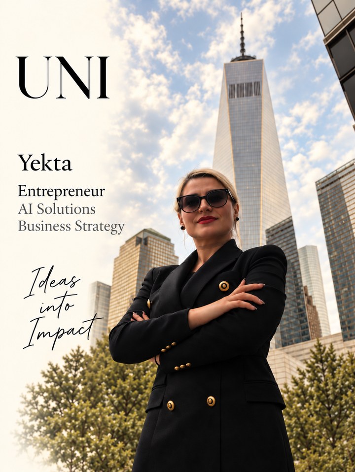 UNI — Yekta · Entrepreneur · AI Solutions · Business Strategy · Ideas into Impact
